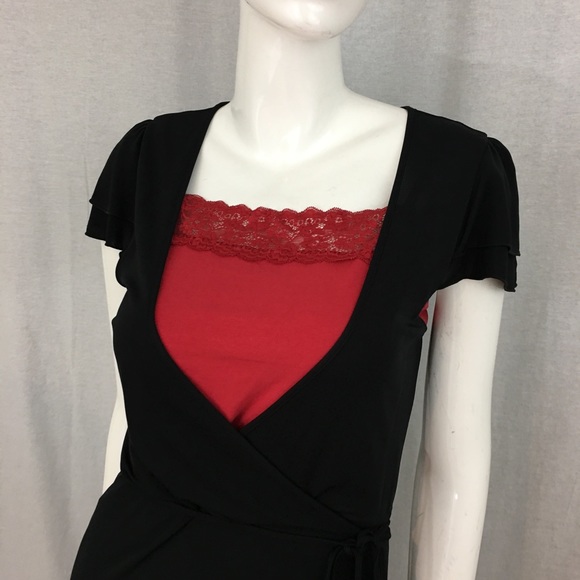 Size Medium Banana Republic Cap Sleeve Wrap Dress - Picture 4 of 8